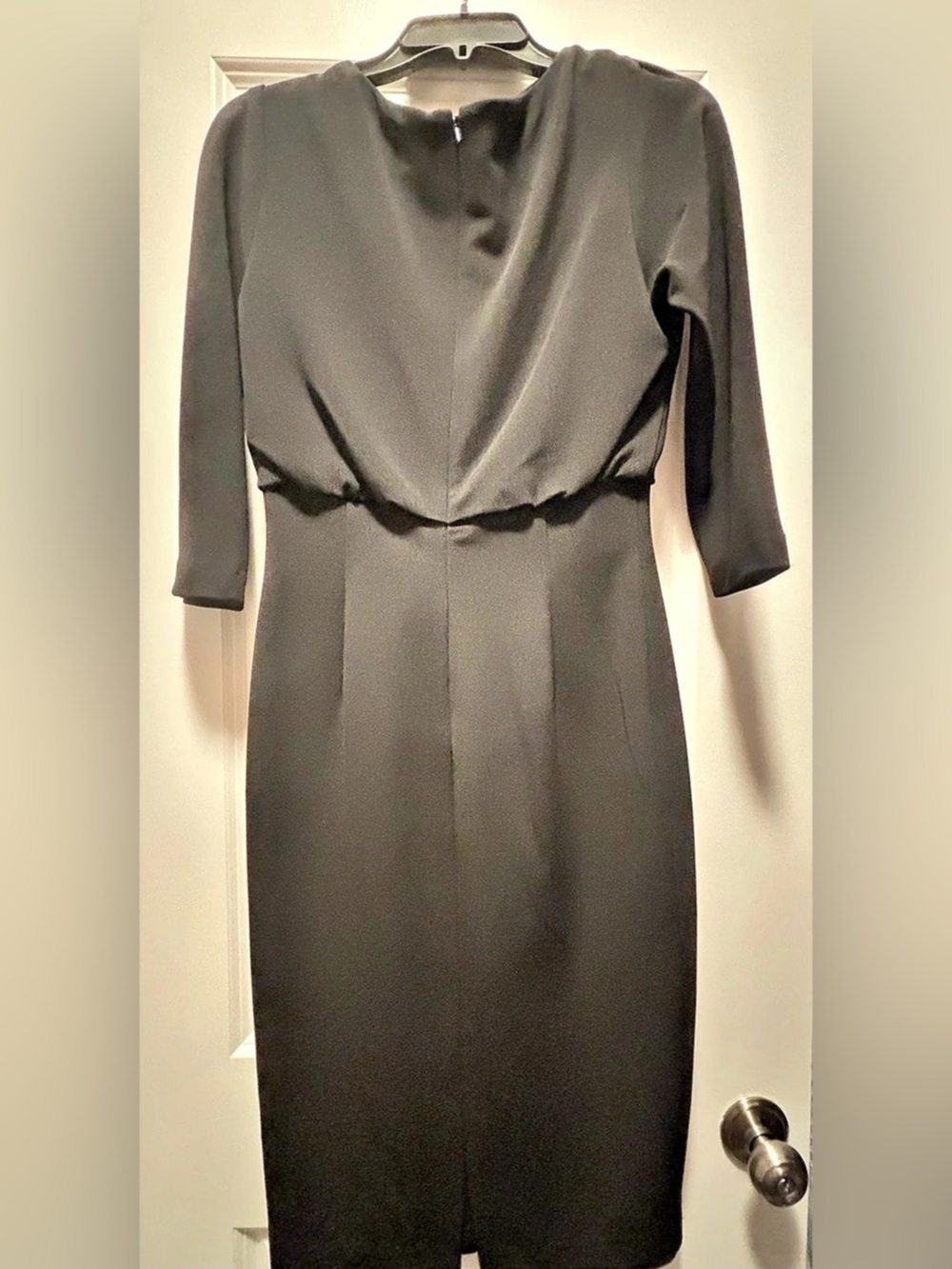 Badgley Mischka Black Cowl Neck Midi Dress Size Small NWT
